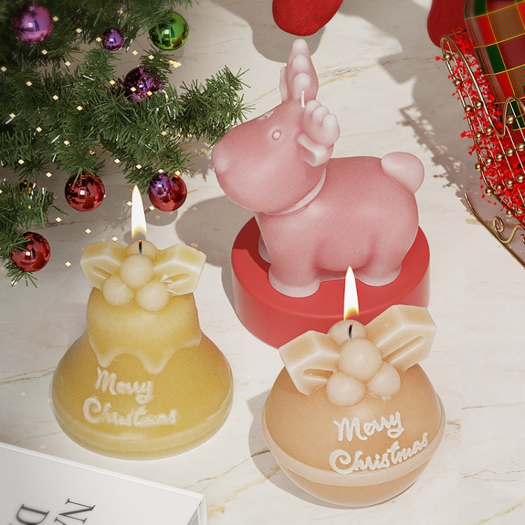 Christmas Crystal Silicone Mold DIY Snowman Elk Candle My Store