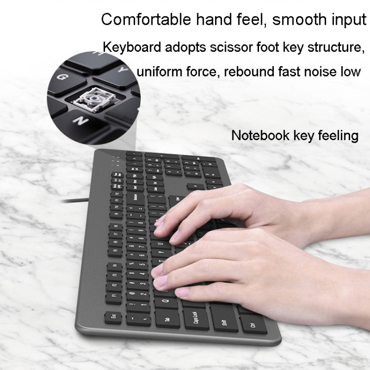 B035 2.4G Wireless Keyboard Scissor Foot Construction Silent Office Laptop External Keyboard