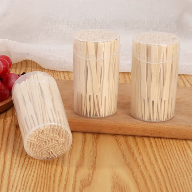 Bamboo Fruit Stick Disposable Two Tines Dessert Fork For Home Use Reluova