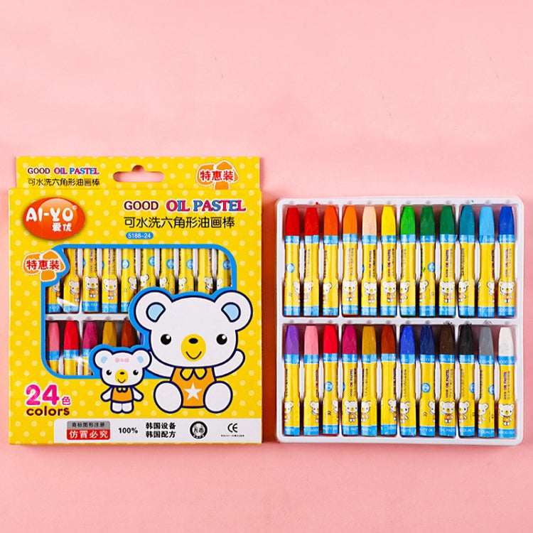 AIYO Washable Painting Crayons Childrens Oil Paint Stick Set