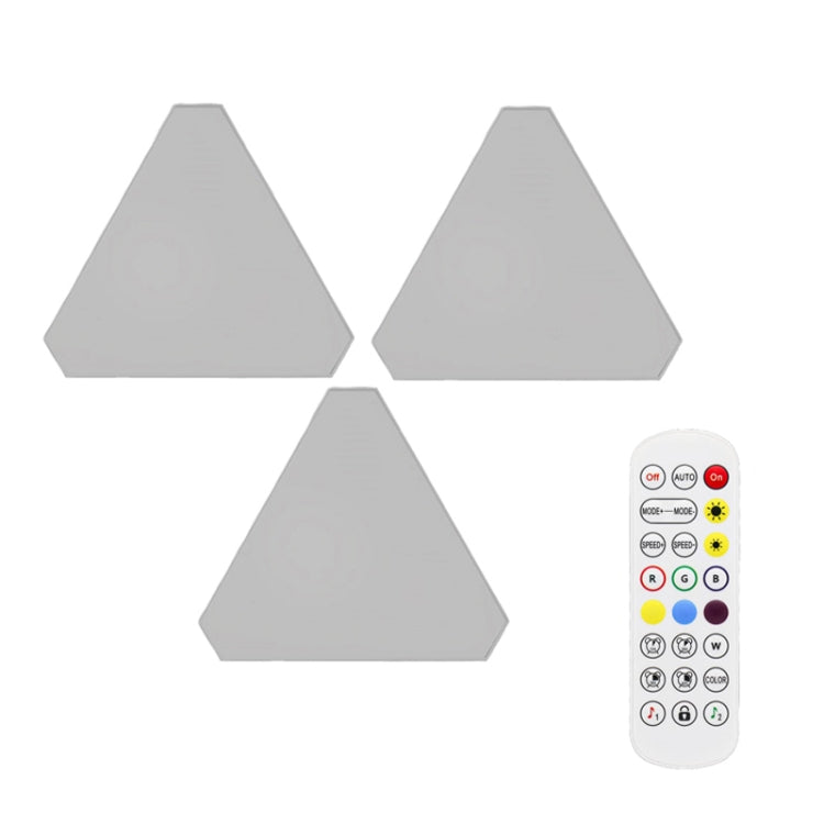 Triangle Splicing Intelligent Sound Control Quantum Light Atmosphere Lighting With Remote Control, US Plug My Store