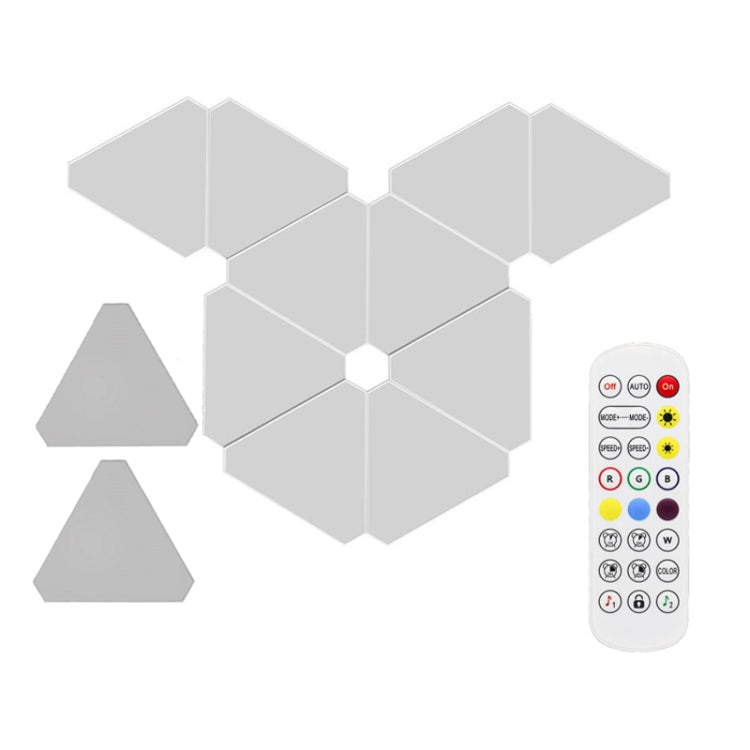 Triangle Splicing Intelligent Sound Control Quantum Light Atmosphere Lighting With Remote Control, US Plug