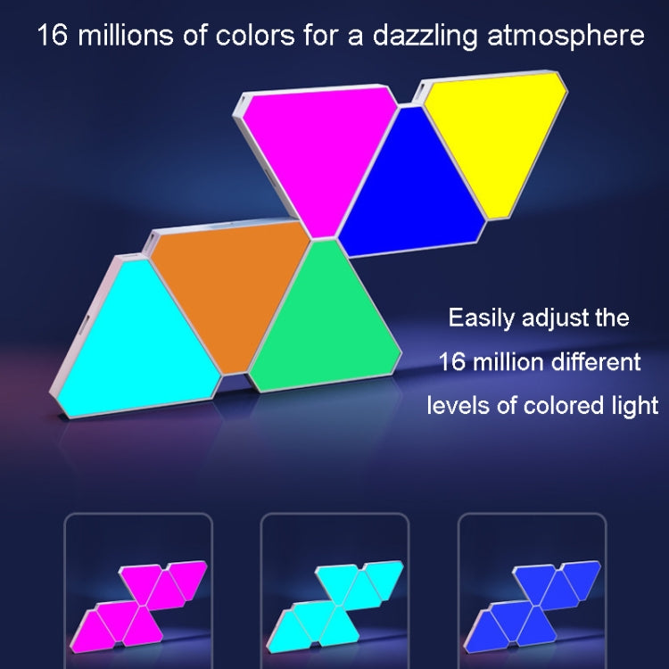 Triangle Splicing Intelligent Sound Control Quantum Light Atmosphere Lighting With Remote Control, US Plug