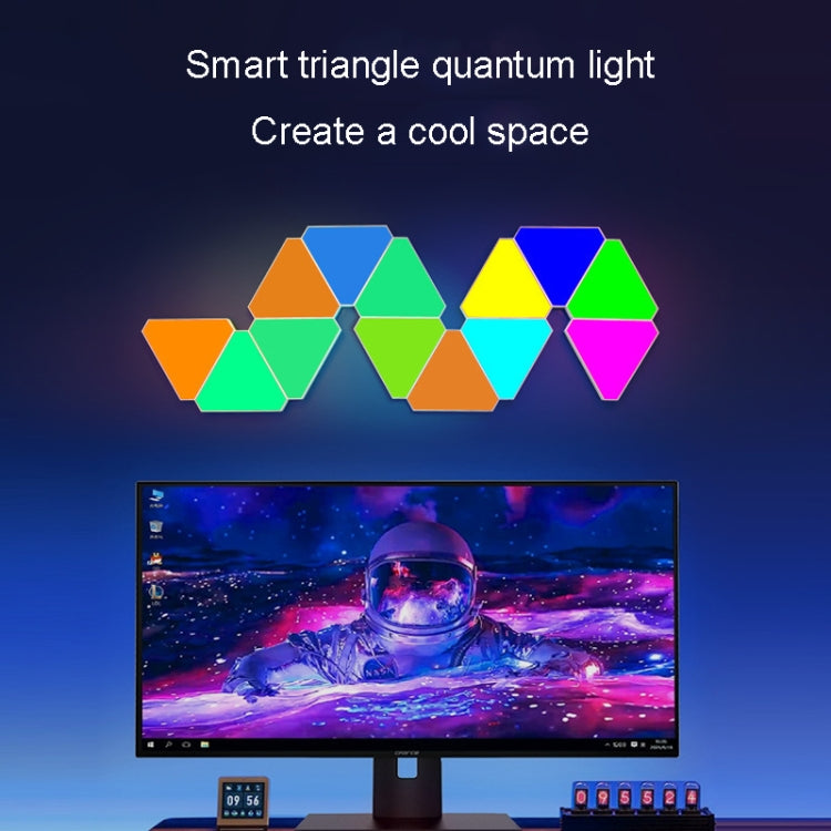 Triangle Splicing Intelligent Sound Control Quantum Light Atmosphere Lighting With Remote Control, US Plug