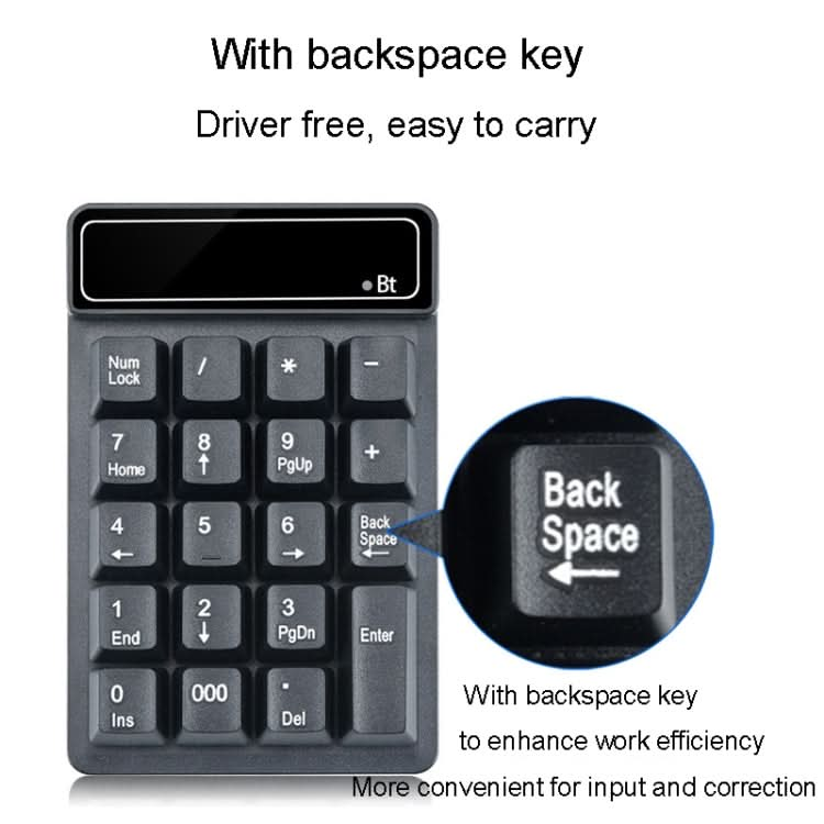 K6 19 Key Mini Wireless Bluetooth Digital Keyboard Suspended Mechanical Universal Keypad 4.0 My Store