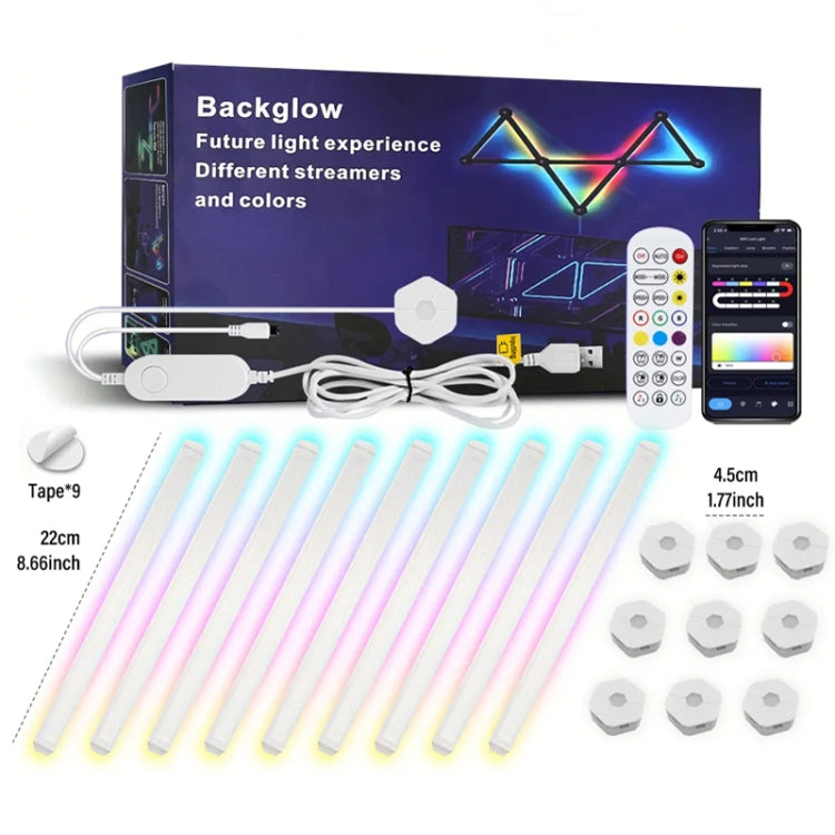 LED WIFI Graffiti Bluetooth Smart Splicing Quantum Light DIY Atmosphere Lighting With Remote Control, US Plug My Store