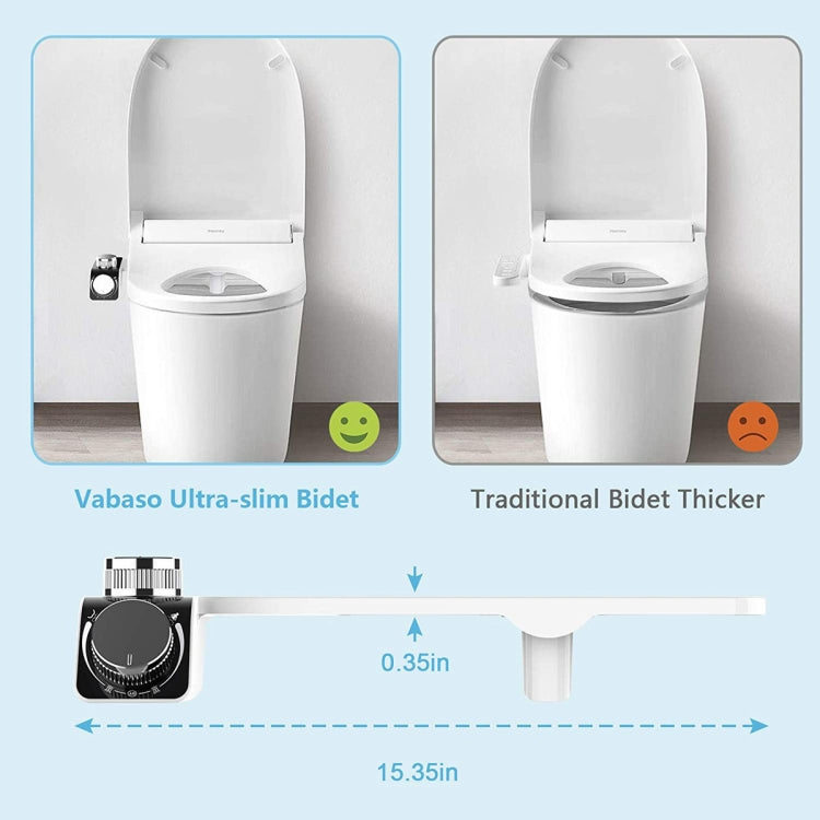 Bidet Toilet Seat Attachment With Hot & Cold Double Nozzle Personal Hygiene