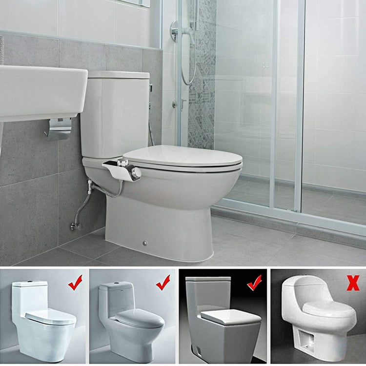 Bidet Toilet Seat Attachment With Hot & Cold Double Nozzle Personal Hygiene Reluova