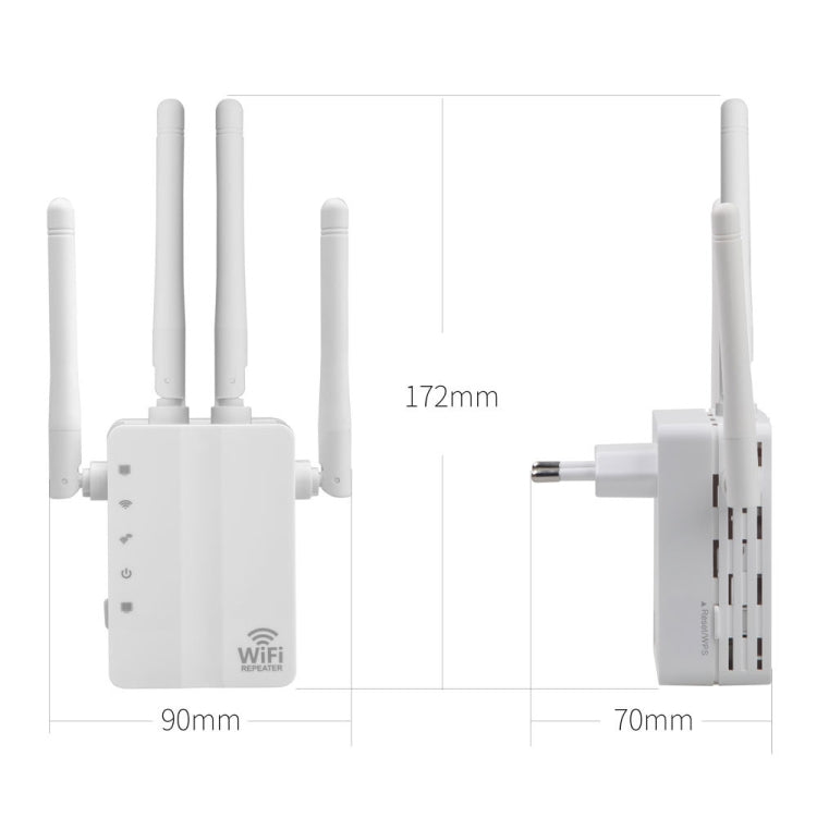 5G/2.4G 1200Mbps WiFi Range Extender WiFi Repeater With 2 Ethernet Ports My Store