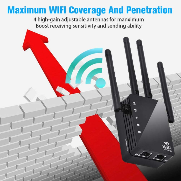 5G/2.4G 1200Mbps WiFi Range Extender WiFi Repeater With 2 Ethernet Ports My Store