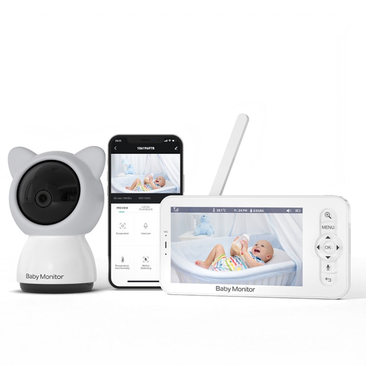 5 Inch HD Baby Monitor Wireless Wifi Baby Care Camera