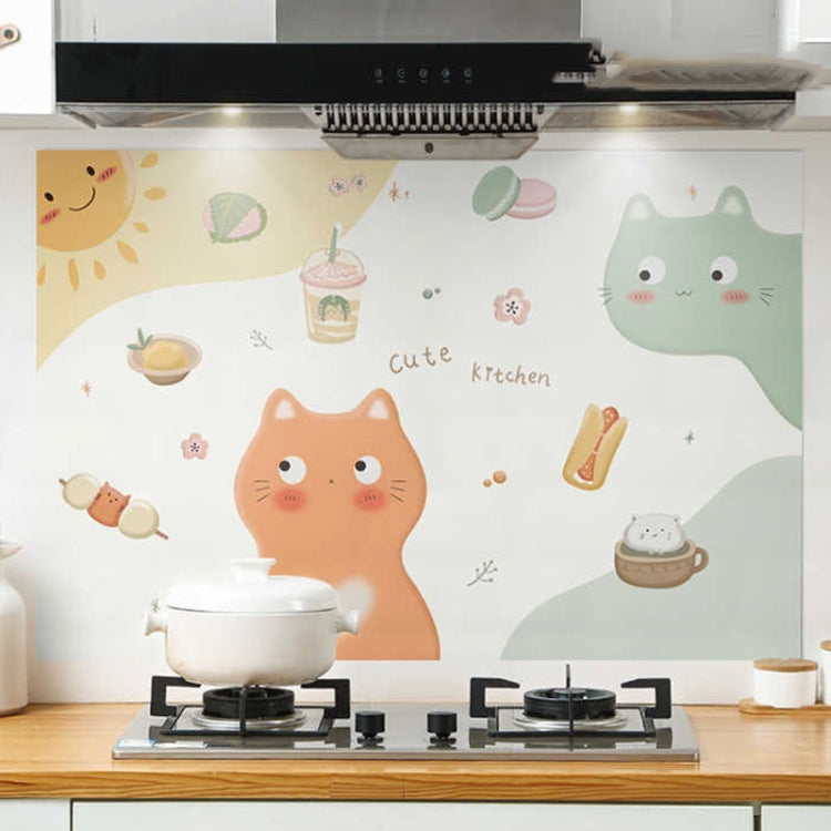 90x30cm Small Kitchen Stove Tile Oil Smoke Stickers  Waterproof And Anti Oil Stain Cartoon Wallpaper My Store