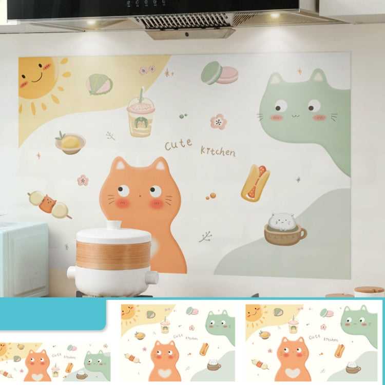 90x30cm Small Kitchen Stove Tile Oil Smoke Stickers  Waterproof And Anti Oil Stain Cartoon Wallpaper My Store