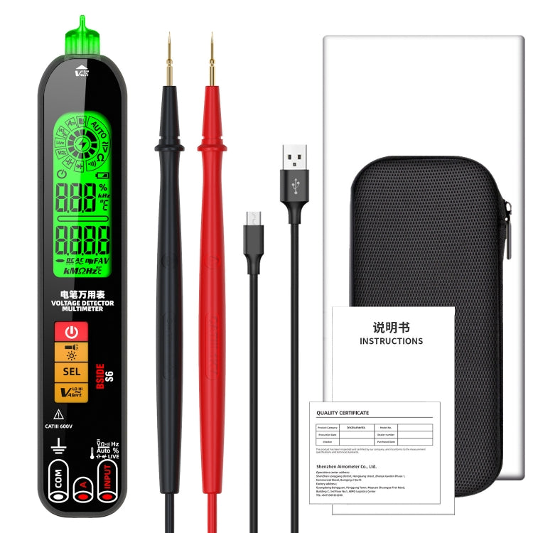 BSIDE S6 Smart Digital Multimeter Current Test Pen Capacitance Temperature Voltage Detector Reluova