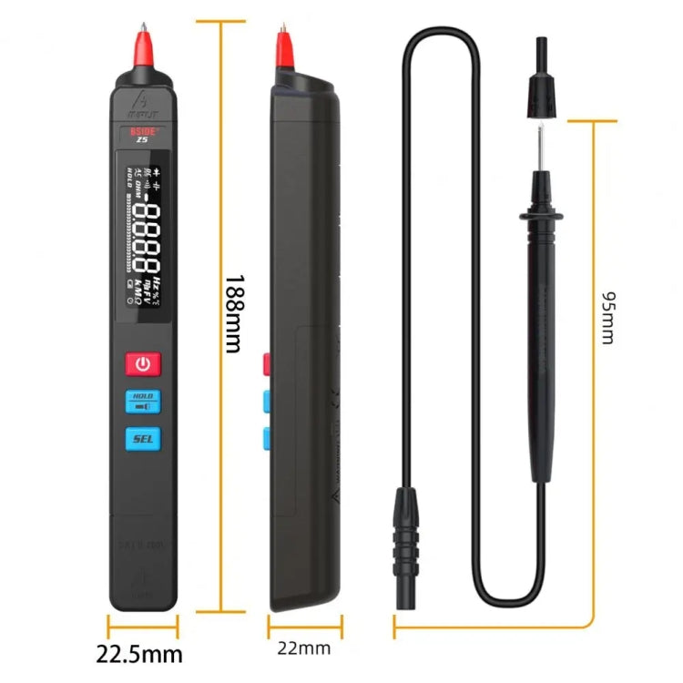 BSIDE Z5 Smart Pen Multimeter Backlight LCD 6000 Counts Auto Voltage Detector Reluova