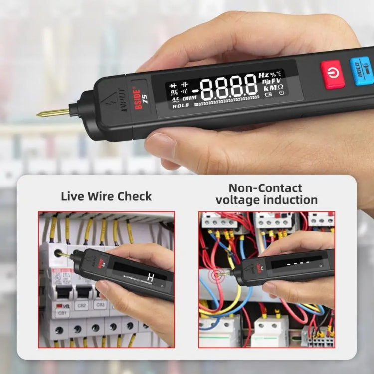 BSIDE Z5 Smart Pen Multimeter Backlight LCD 6000 Counts Auto Voltage Detector Reluova