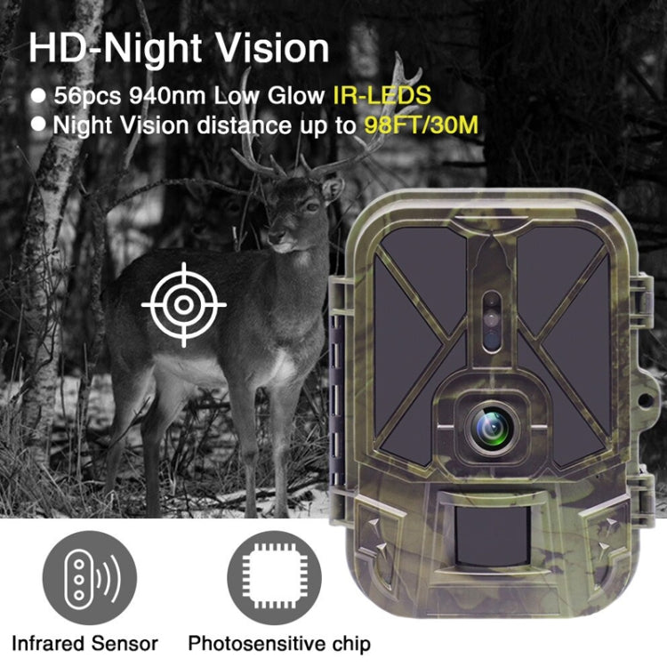 50MP+4K Outdoor Rain Fog Prevention Infrared Tracking Hunting Camera With EU Plug Adapter