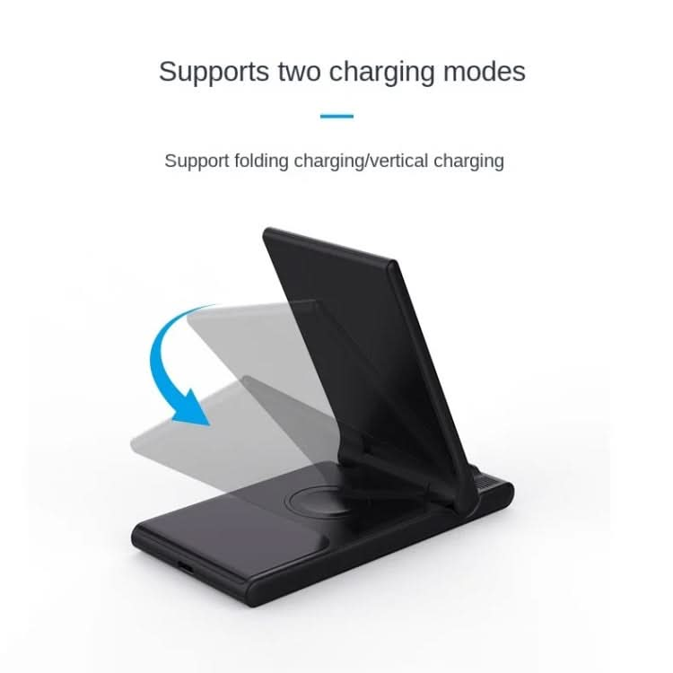 15W 3-in-1 Foldable Portable Multifunctional Stand Wireless Charger