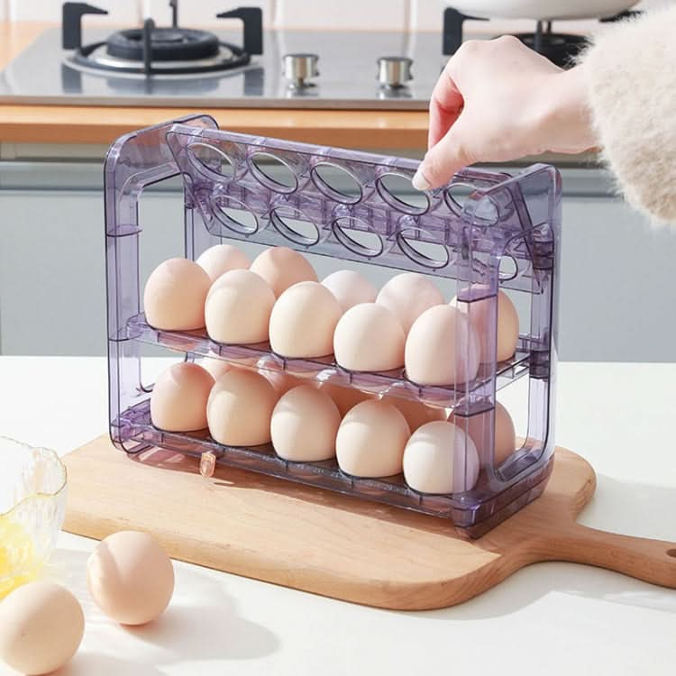 Refrigerator Flip-Type Eggs Storage Rack Egg Fresh-keeping Box Reluova