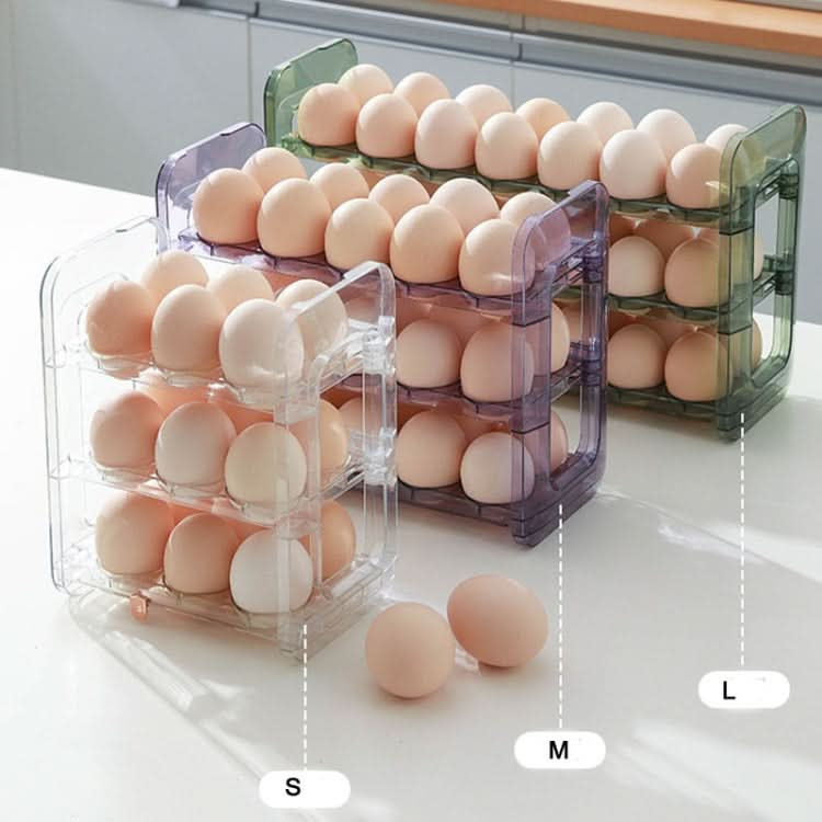 Refrigerator Flip-Type Eggs Storage Rack Egg Fresh-keeping Box Reluova