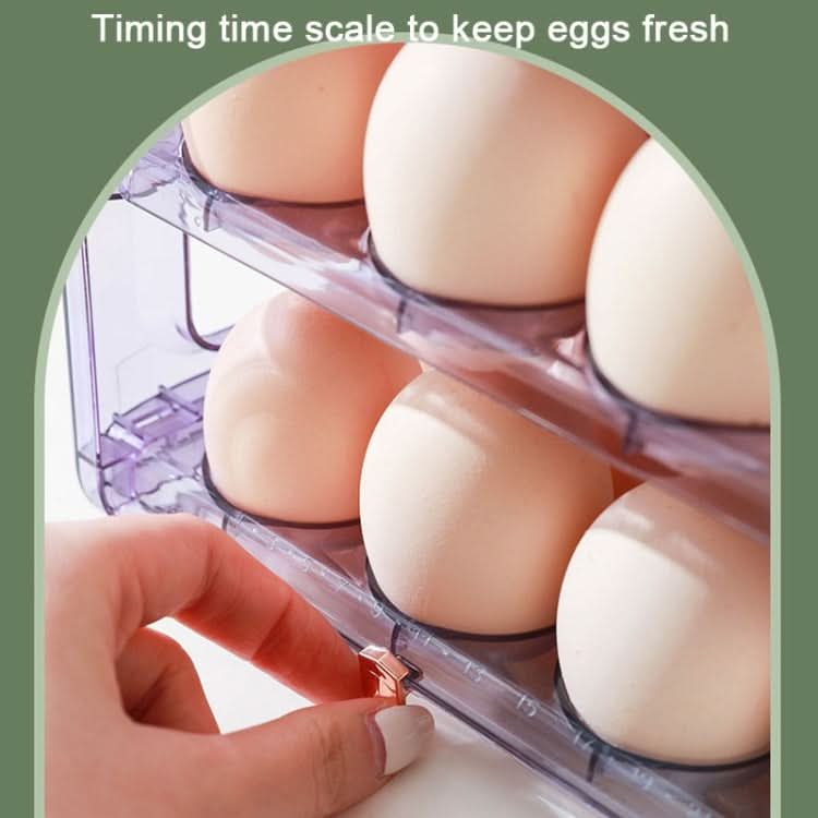 Refrigerator Flip-Type Eggs Storage Rack Egg Fresh-keeping Box Reluova