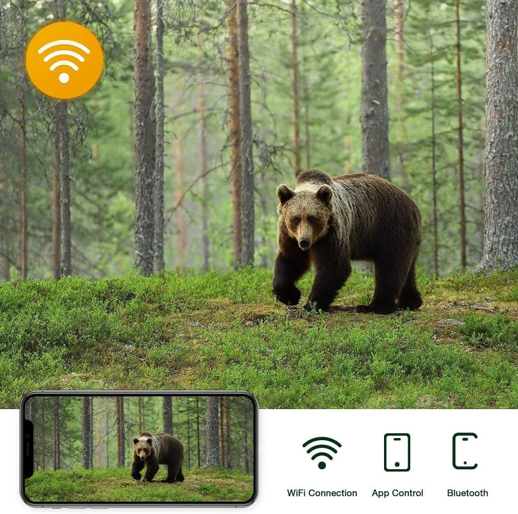 4K Outdoor Tracking Hunting Camera App Remote Phone Operation To View Photos / Videos At Any Time Reluova