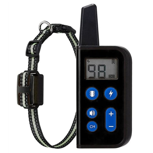 800m Remote Control Dog Trainer Stop Barker Electrical Shock Vibration Pet Collar(Black)-Reluova