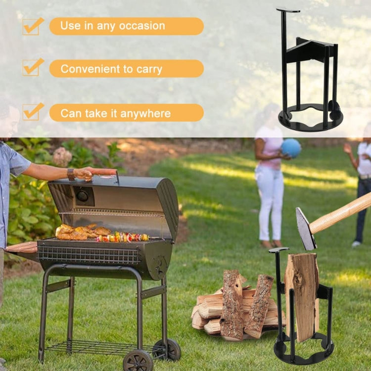 Portable Cross Firewood Splitter Outdoor Camping Manual Wood Splitting Tool My Store