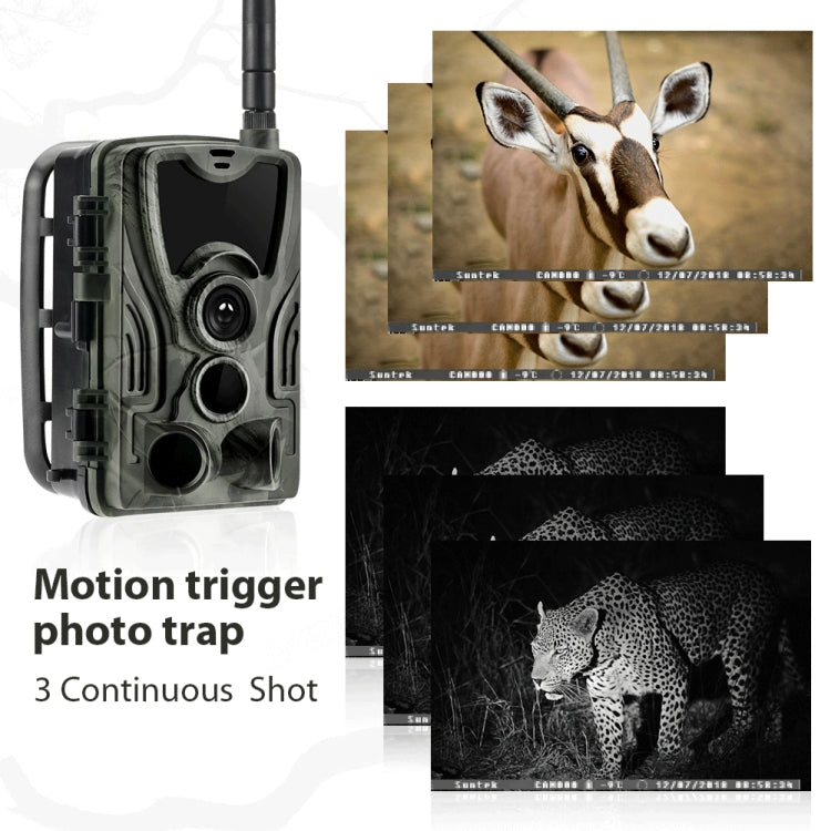 4G Outdoor Tracking Hunting Camera 5000mAh Lithium Battery Version, With EU Plug Adapter