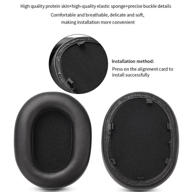 2pcs For Sony WH-1000XM5 Headphone Sponge Leather Case Earmuffs