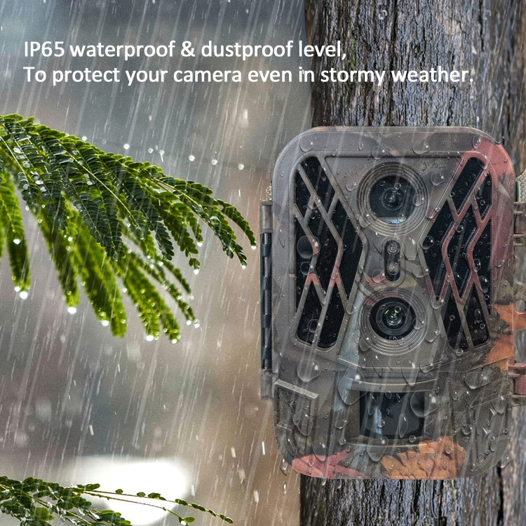 50MP+4K Dual Lens Outdoor Rainfall Fog Infrared Trace Hunting Camera Reluova