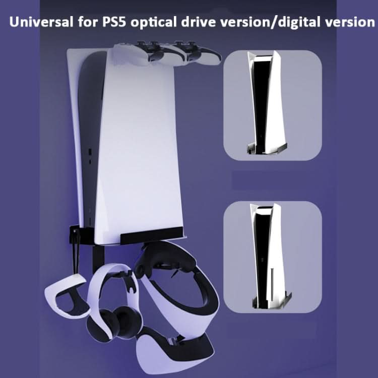 For PS5 Console iplay Wall-mounted Bracket Can Store Controllers/VR Glasses/Headphones Reluova