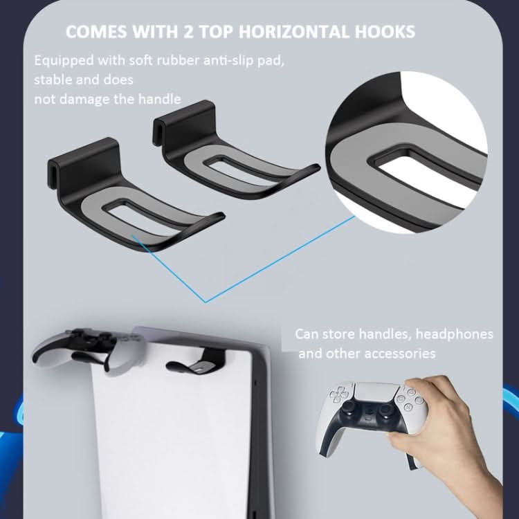 For PS5 Console iplay Wall-mounted Bracket Can Store Controllers/VR Glasses/Headphones Reluova