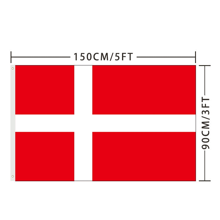 90 x 150cm Danish Flag No. 4 Polyester Flag My Store