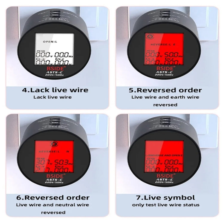 BSIDE ASTS Circuit Analyzer Plug Power Tester Reluova