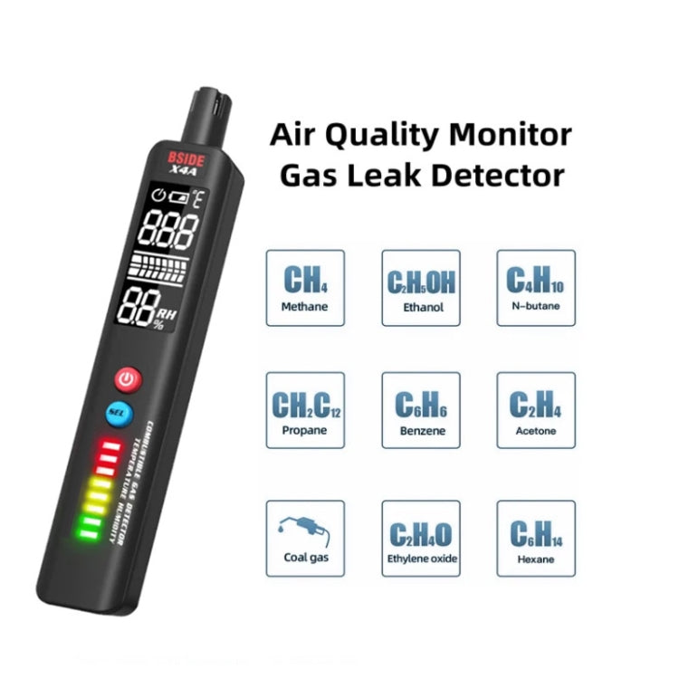 BSIDE X4A Portable Combustible Gas Detector Gas Leakage Alarm Reluova