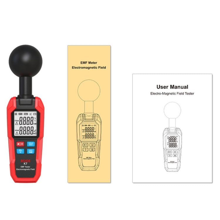 BSIDE K7 Handheld Electromagnetic Radiation Detector Electromagnetic Wave Tester Reluova