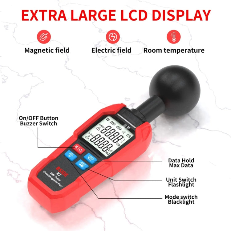 BSIDE K7 Handheld Electromagnetic Radiation Detector Electromagnetic Wave Tester