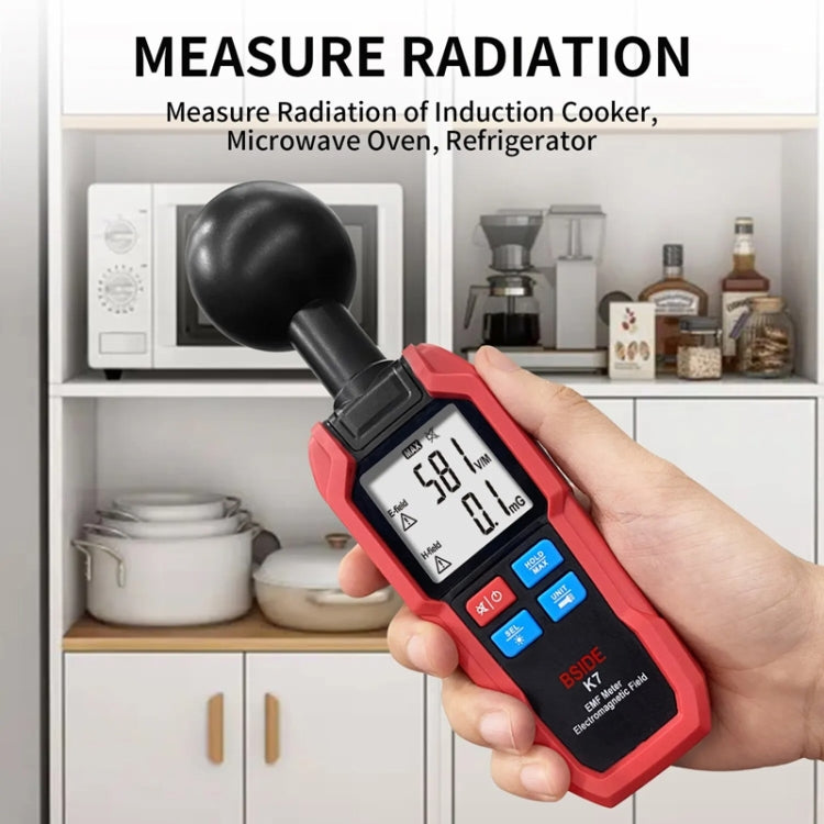 BSIDE K7 Handheld Electromagnetic Radiation Detector Electromagnetic Wave Tester Reluova