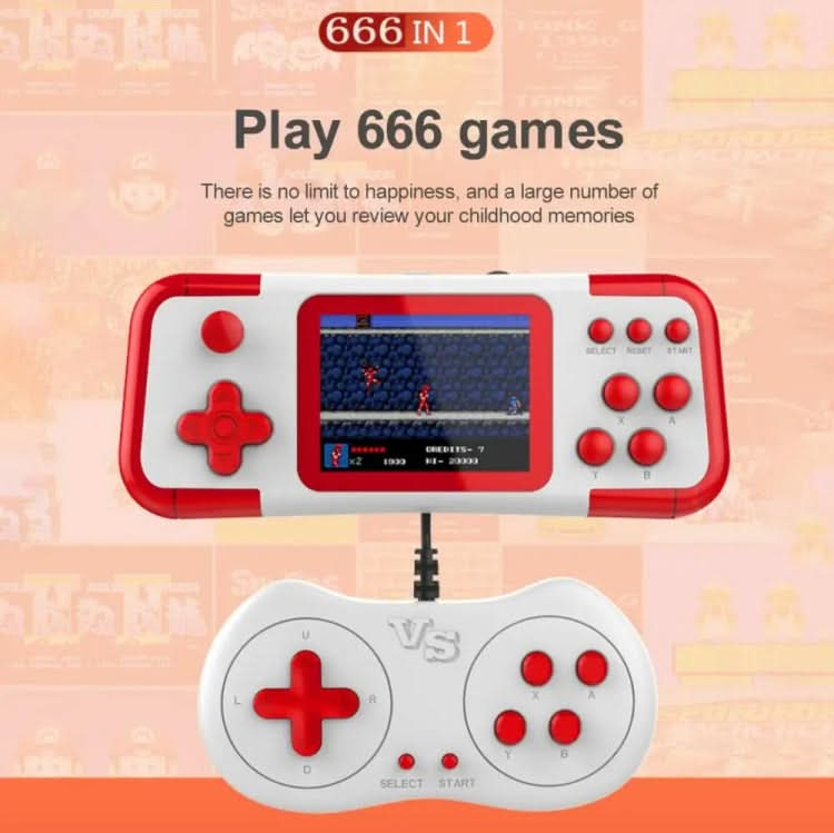 A12 3.0-Inch HD Colorful Screen Retro Handheld Game Console With 666 Built-In Games Reluova