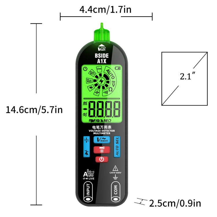 BSIDE A1X Charging Model Mini Digital Electric Pen Intelligent Automatic Merit Multimeter Reluova