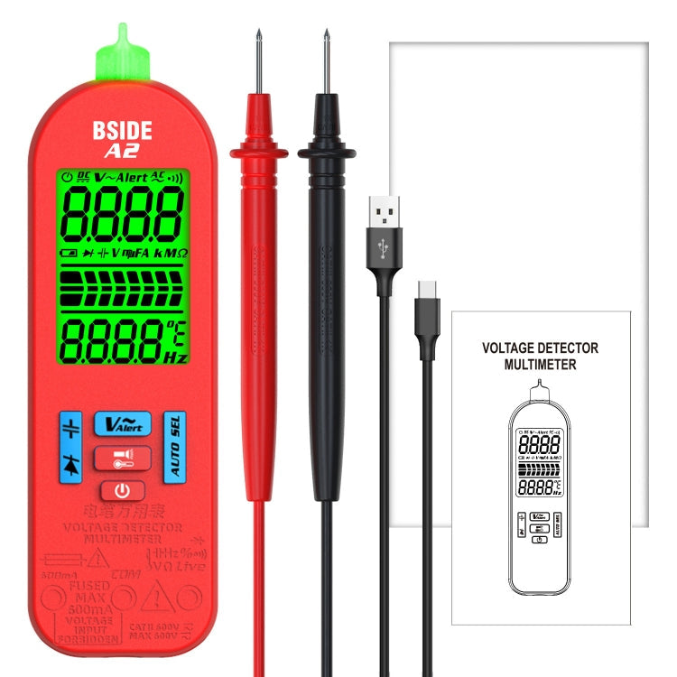 BSIDE A2 Charging Model Mini Digital Auto-Ranging Pencil Multimeter Reluova