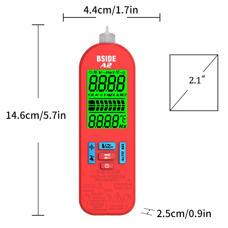 BSIDE A2 Charging Model Mini Digital Auto-Ranging Pencil Multimeter Reluova