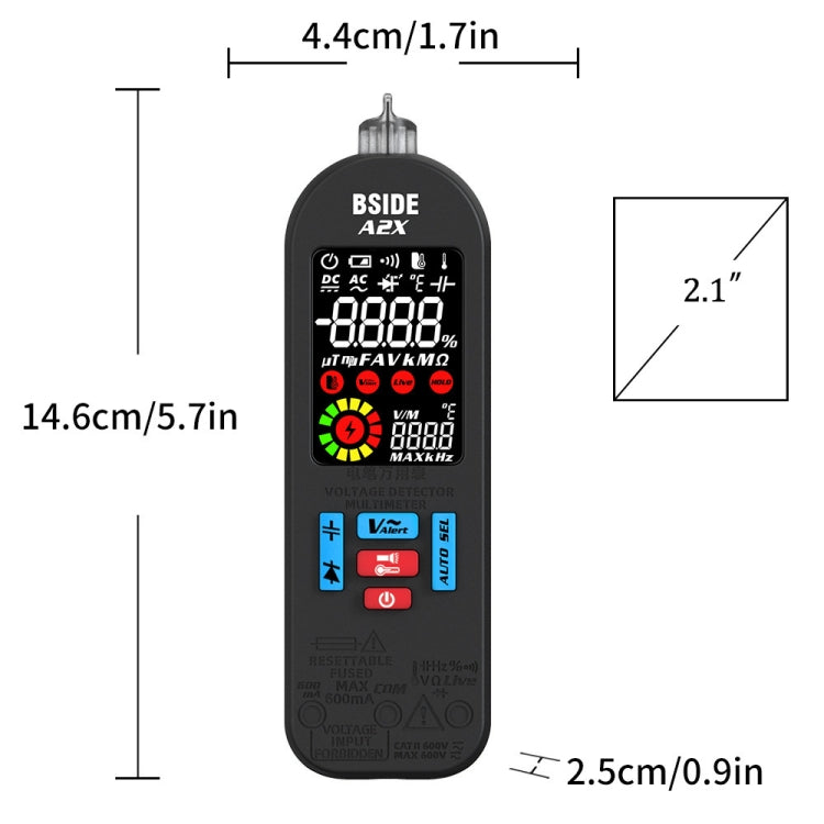 BSIDE A2X Charging Model Mini Digital Pen Auto Ranging Multimeter Reluova