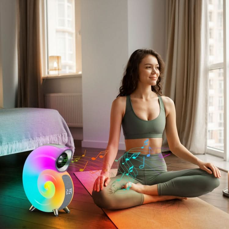 Conch-Shaped APP Controls Wake-Up Smart Clock Bluetooth Speakers With White Noise