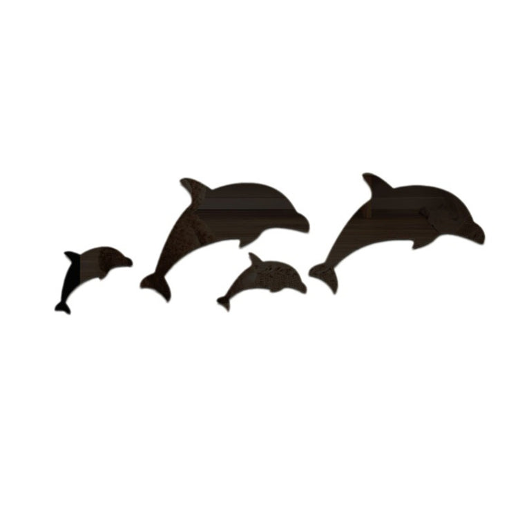 4pcs /Set Acrylic Dolphin Stereo Wall Stickers Home Wall Decoration My Store