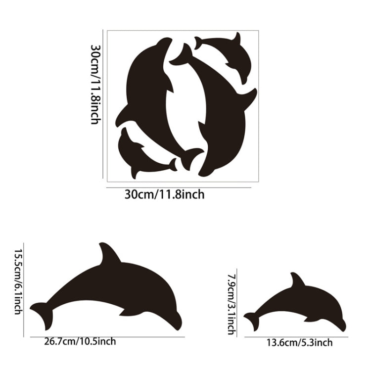 4pcs /Set Acrylic Dolphin Stereo Wall Stickers Home Wall Decoration My Store