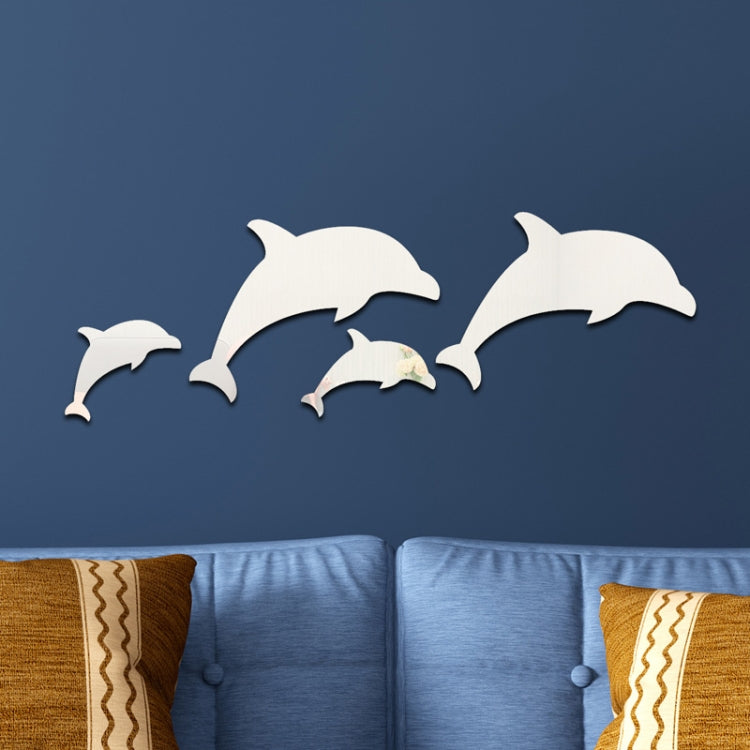 4pcs /Set Acrylic Dolphin Stereo Wall Stickers Home Wall Decoration My Store