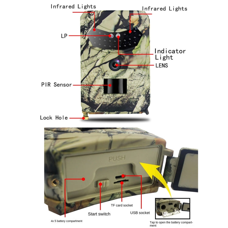 PR100 20MP HD 1080P Infrared Hunting Camera Reluova