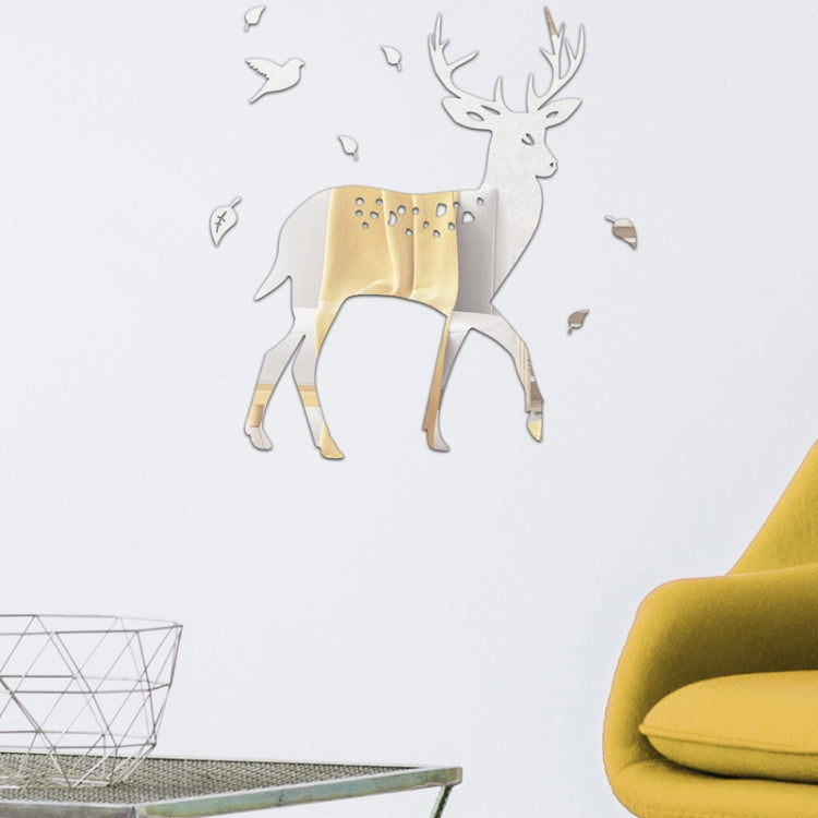 8pcs /Set Acrylic Deer Mirror Wall Stickers Home Background Decoration My Store